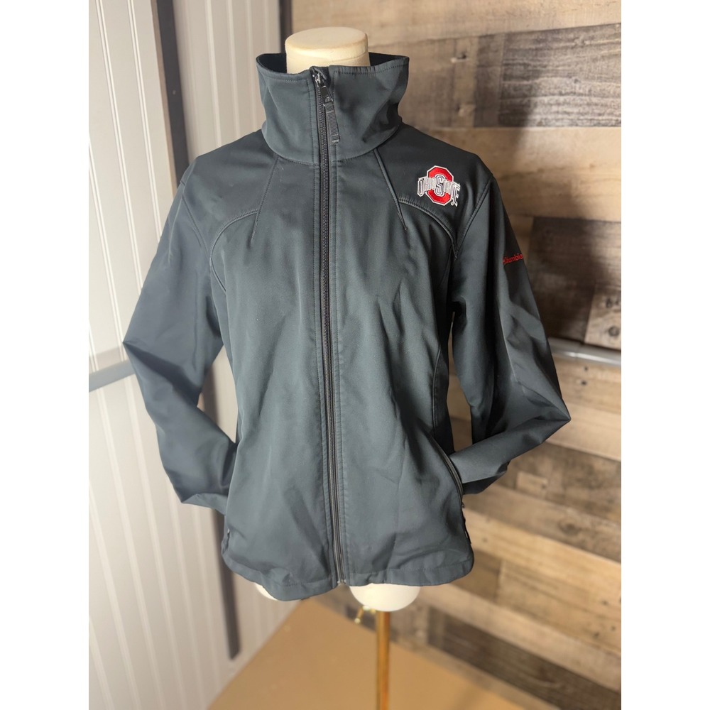 Columbia Ohio State Buckeyes Omni-Heat Softshell Jacket Black Womens Large